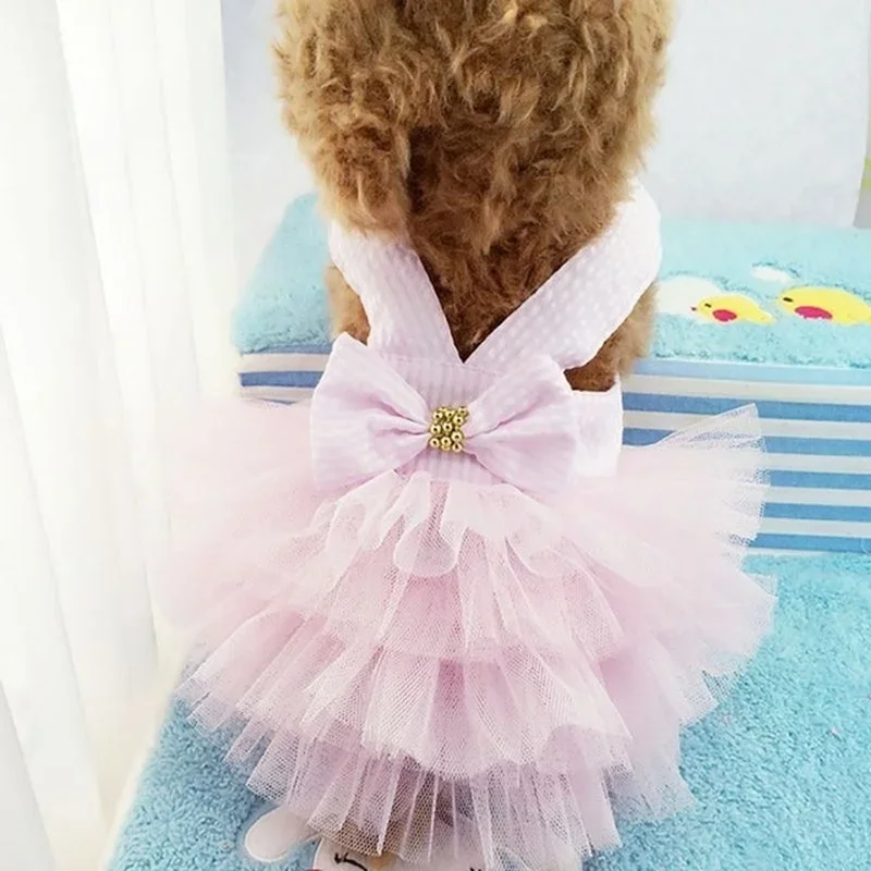 Pet Bowknot Summer Dress 1