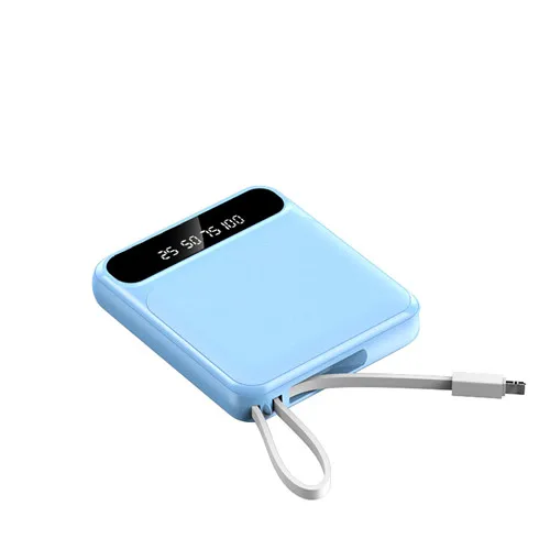 50000mAh Mini Quick Charger Power Bank Built-in Charging Cable Power Bank Portable External Battery for Smartphone pocket power bank Power Bank