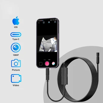 5.5mm/8mm 2 in 1 Phone Direct Connect Endoscope for iPhone/Type-C/Android 1080P HD IP67 Borescope Camera Inspect Piping Sewer 1