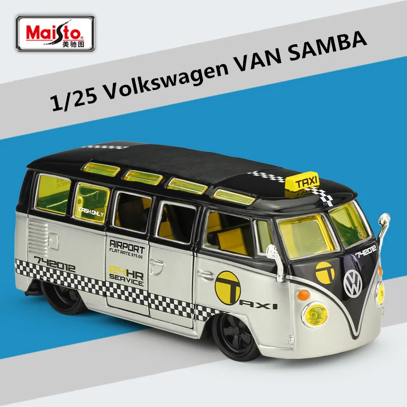 Maisto 1:25 Volkswagen VAN SAMBA Alloy BUS Car Model Diecast Metal