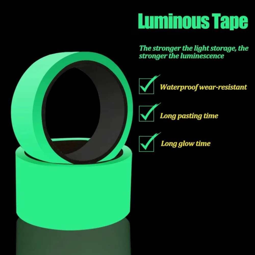 YX Luminous Fluorescent Night Self-adhesive Glow In The Dark Sticker Tape Safety Security Home Decoration Warning Adhesive Tape