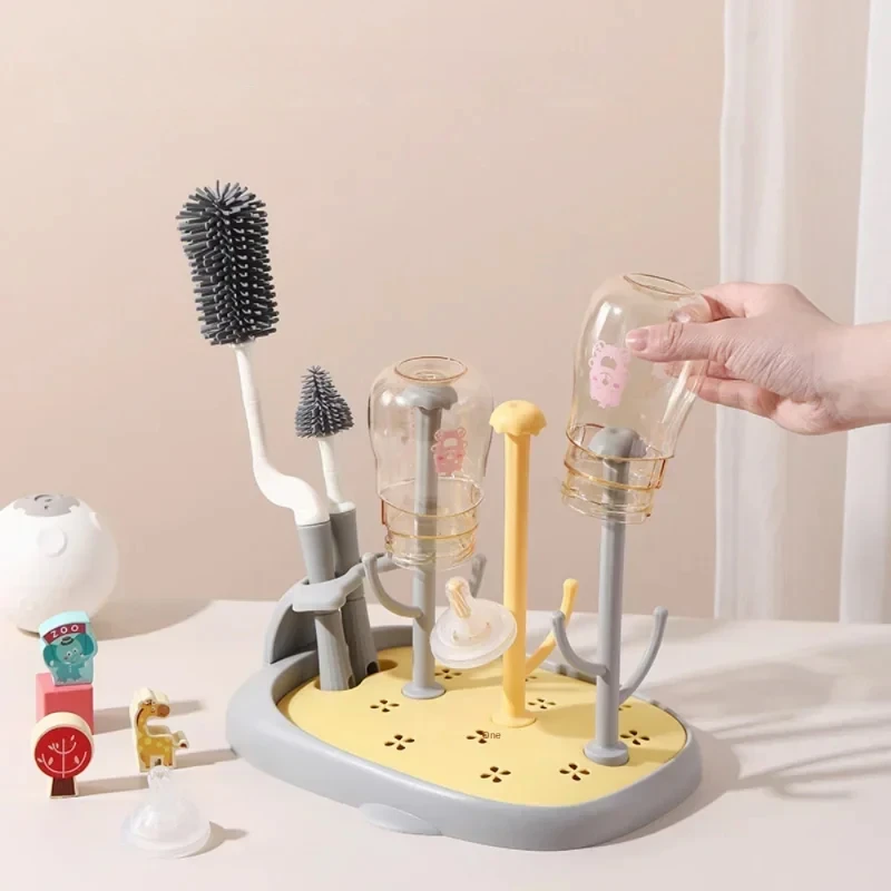 Cute Whale Baby Bottle Dry Rack Baby Bottle Brush Drain Drying Racks Cleaning Dryer Drainer Storage Drying Rack bottle drying rack baby bottle drying rack feeding bottle drying rack