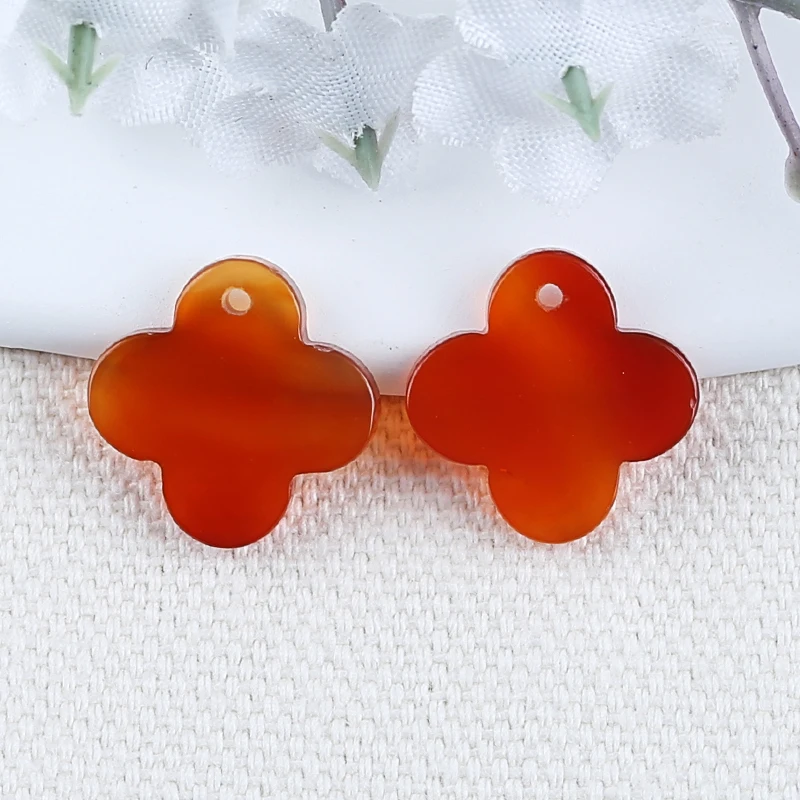 

Red Agate Earrings for Women, Heart Shape Earrings, Clover Shape Earrings, Natural Gemstone Earrings
