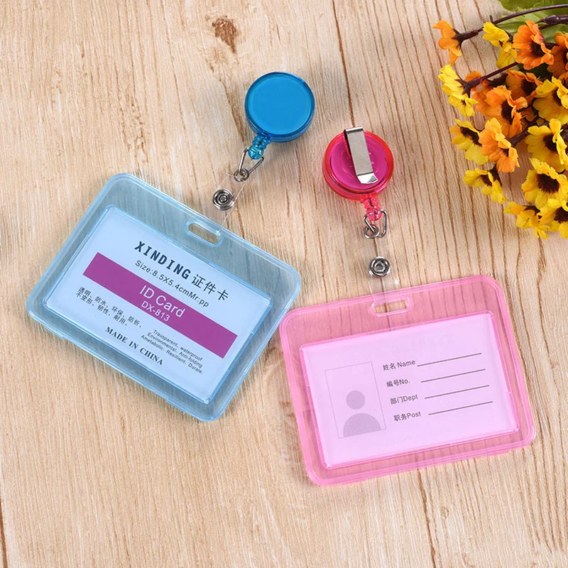 

Plastic Transparent Waterproof Card Cover Business Credit Cards Bank ID Card Sleeve Protect Holder Case for Student Women Men