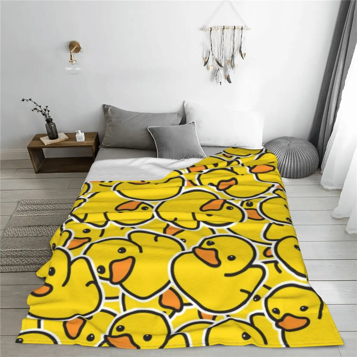 

Classic Rubber Duck Winter Thicken Flannel Fleece Throw Blanket Warm Blankets Cotton Quilt Home sofa Bedroom Bedding Throws