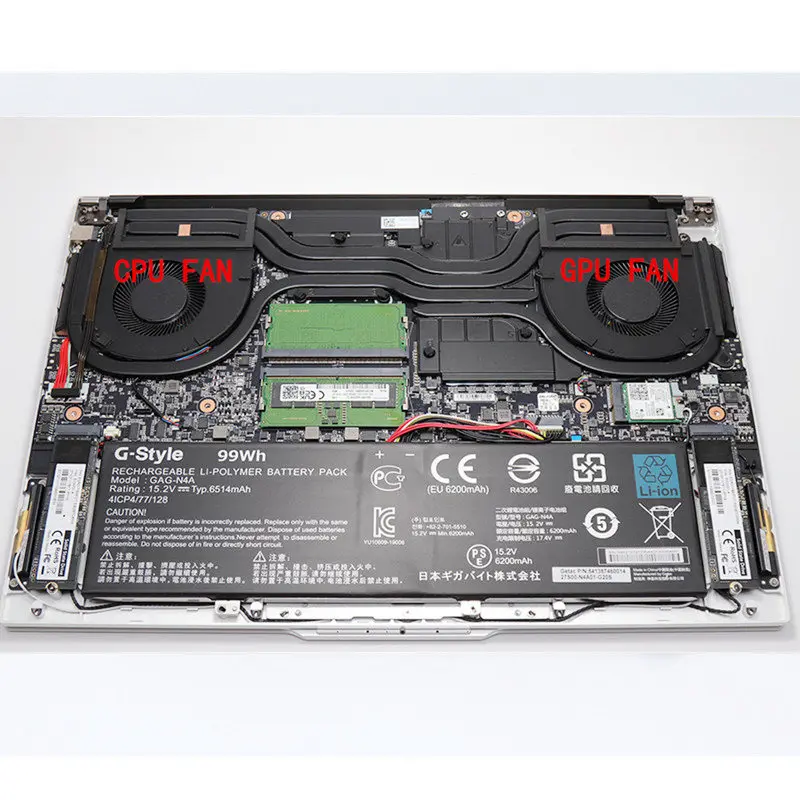 New laptop CPU cooling fan Cooler Notebook PC for GIGABYTE AERO 16 17 YE5 XE5 RP86YE RP87YE5 DC12V 1A 4Pin
