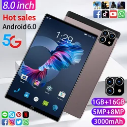 2024 nowy globalny wersja 8 calowy Tablet Android 1GB Ram 16GB Rom Android 6.0 Dual SIM 8 Core Bluetooth tablet PC Network