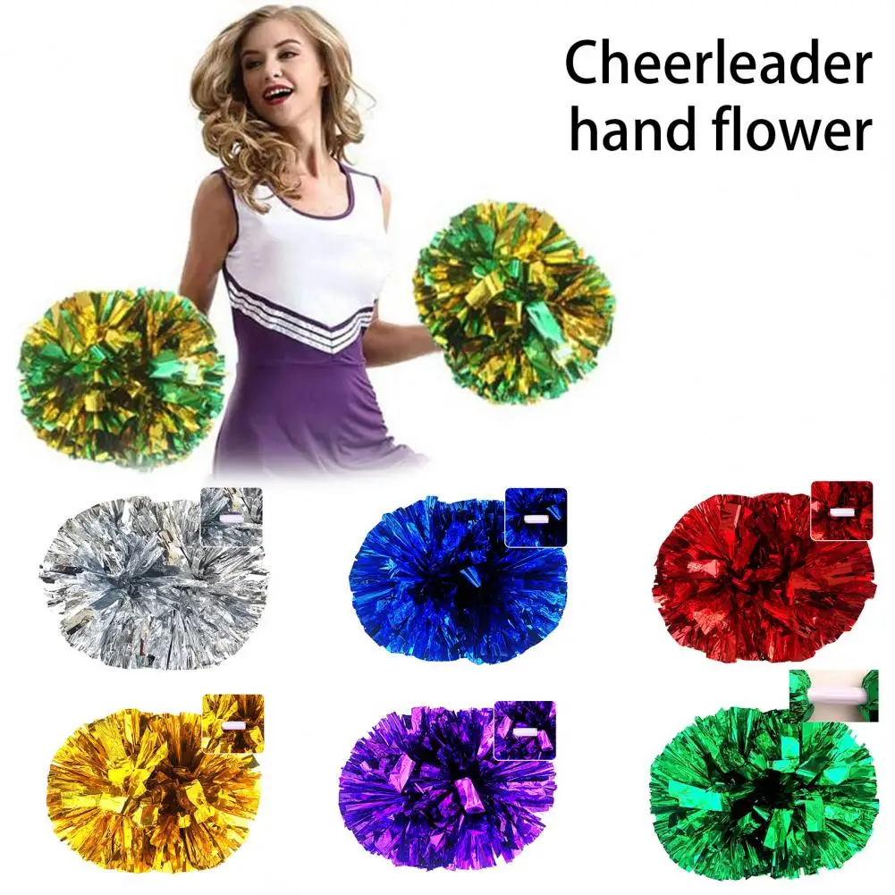 thumbnail image 2 of 24Pcs Cheerleading Pom Poms Metallic Foil Cheer Pom Poms With Plastic5790 2 of 12