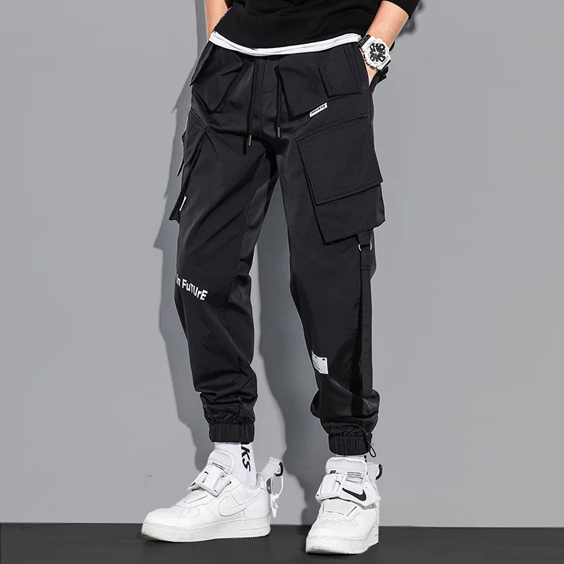 Harajuku Sweatpants Male Reflective Cargo Pants Y2k Trousers for Men Joggers Hip Hop Men's Clothing Man Streetwear Sports Casual 3