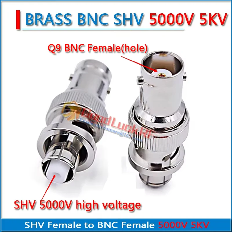 High Voltage SHV To BNC Cable - 5kV Rated For Test Equipment & Ion Pumps (1 Meter Length)