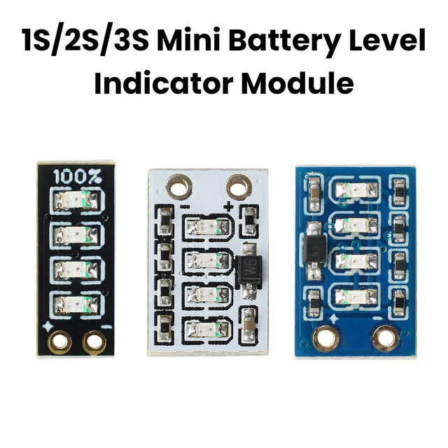 1S/2S/3S Mini Battery Level Indicator Module Lithium Battery Power Indicator Module Mini LED Battery Level Display Light