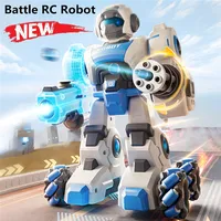 Puzzle Toy Deformation Remote Control Car Remote-Controlled Robot Battle Boxing Robot Toy  With Two Control  For Boys Girls 1