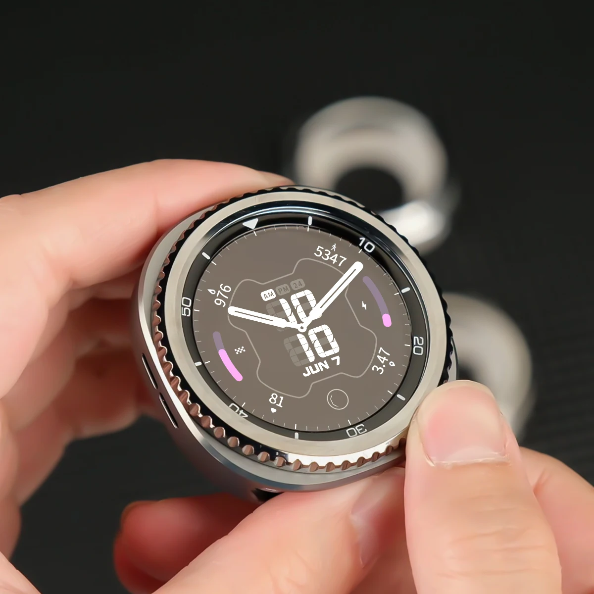 Premium Rotating Bezel Frame Protective Watch Cover with Metal + PC Case