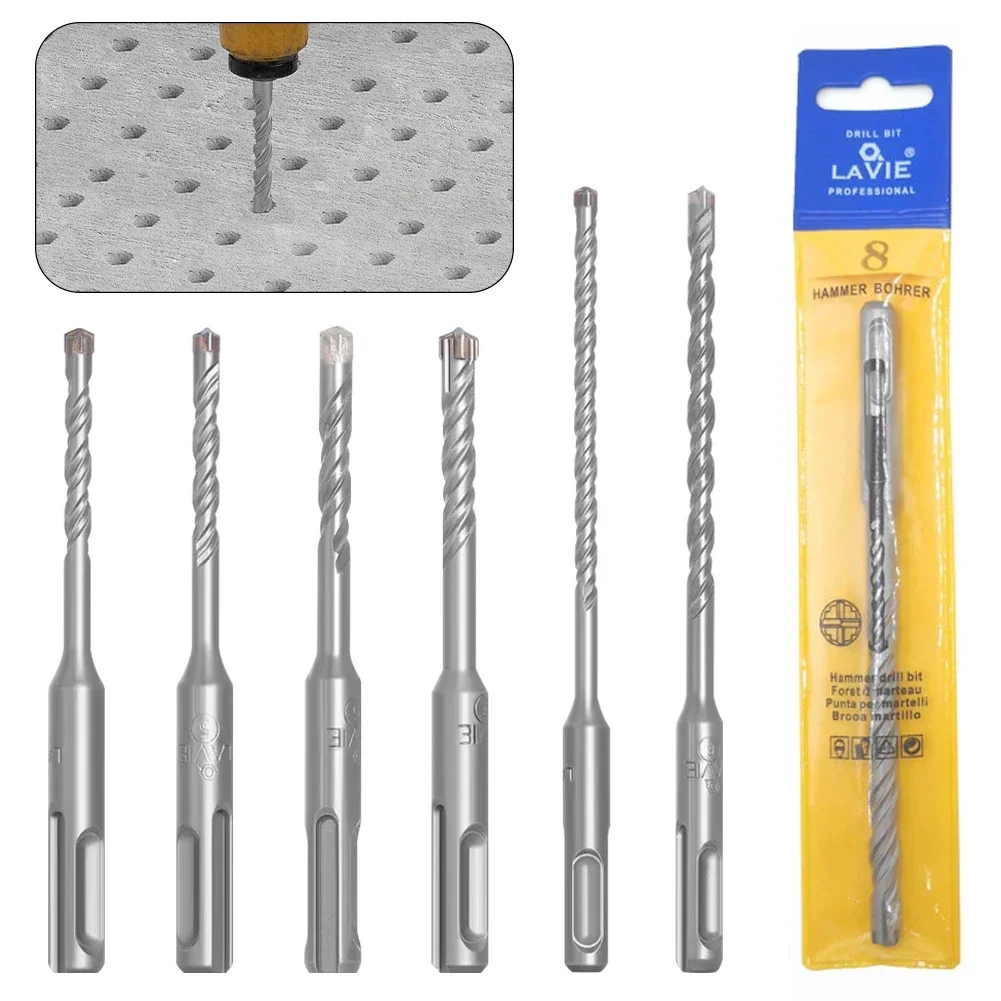 Drill bit set drill bits electric drill accessory drill bit hole saws 5mm 6mm 7mm 8mm 10mm 12mm SDS Plus Hole Saw Drilling 110mm 160mm Electric Hammer Drill Bits Wall Concrete Brick Masonry Bit