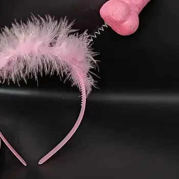 Fascia per addio al nubilato Fascia per capelli sexy con piume rosse e rosa Sposa per essere addio al nubilato Decorazione per foto di addio al nubilato felice