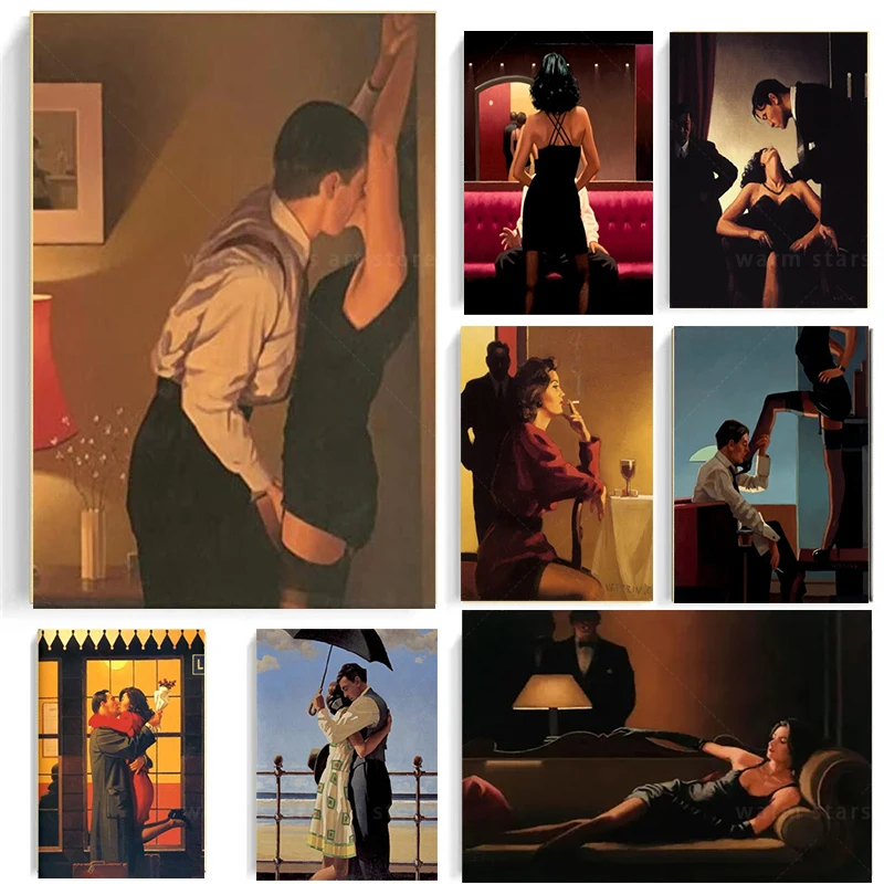 Jack Vettriano Ritratto Su Tela Pittura Stampata Poster E Stampa Immagini A Parete Opere D'Arte Decorazioni Per La Casa Cuadros Soggiorno Senza Cornic