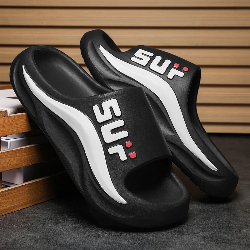 Papuci de vară pentru baie cu platformă antiderapantă, cu ursuleți de desene animate, pentru plajă, pentru femei, papuci de baie, sandale cu toc interior și exterior, 2024_voghion.com