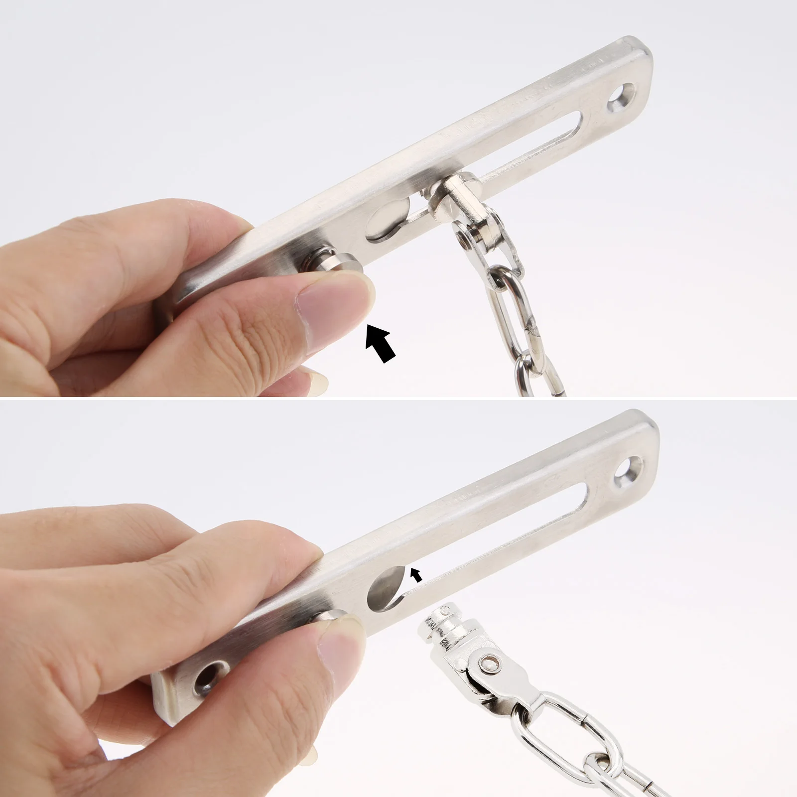 Door Chain Lock Thickened Stainless Steel Solid Security Bolt Door Safety Guard Chain for Bedroom / Hotel / Homestay