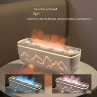 Humidificador Simulated Flame Household Aromatherapy Machine Desktop Ultrasonic Double Spray Office Humidifier 2
