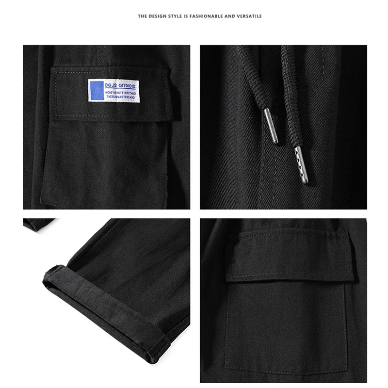 Winter Men's Solid Color Cotton Pants  Fashionable and Versatile Mop Pants  Japanese Style Warm Men's Casual Pants