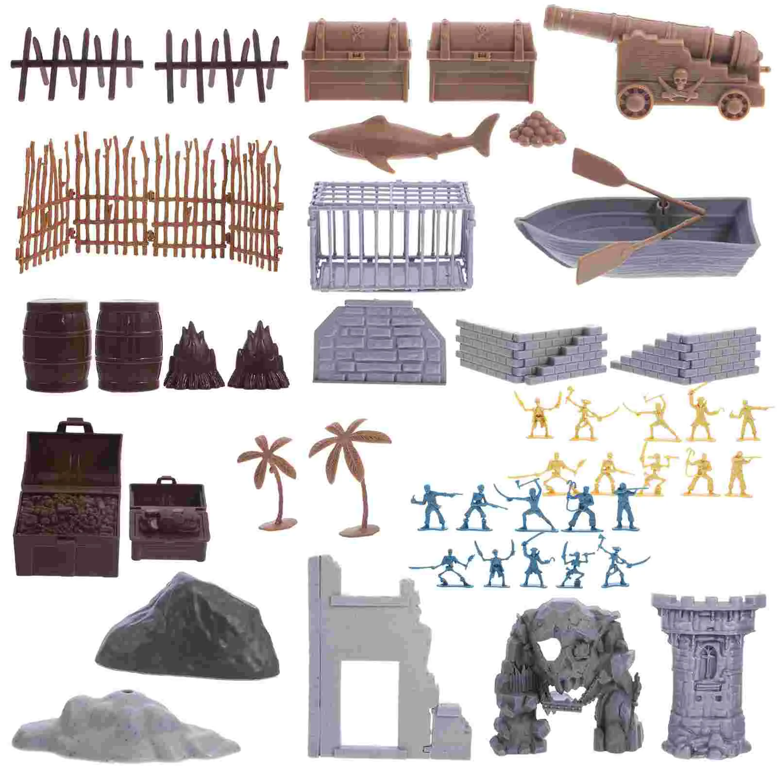 

Mini Pirate Action Figure Kids Toy Model Kits Boys Toys Battle Miniature Children House Pretend Play