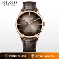 AGELOCER Original Budapest Watch Men's Luxury Gold Watch Big Calendar Automatic Mechanical Watch Birthday Gift for Men 1