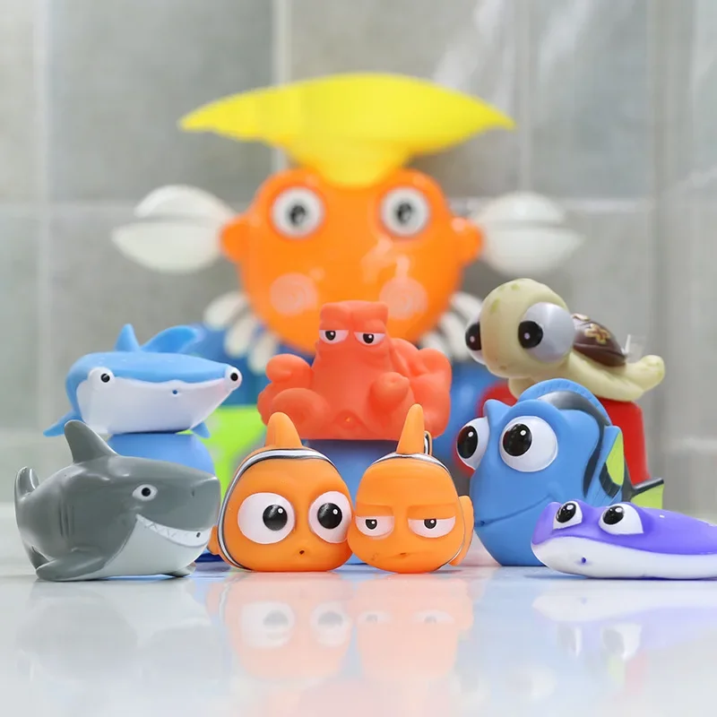 

Clownfish Shark Devil Fish Nemo Dory Float Spraying Water Squeeze Sea Animals For Baby Kids Bathing Cute Toys