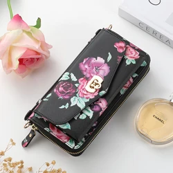 Zipper Detachable Magnetic Leather Wallet Case with MagSafe Charging Capability - iPhone 17 Pro Max (Black)