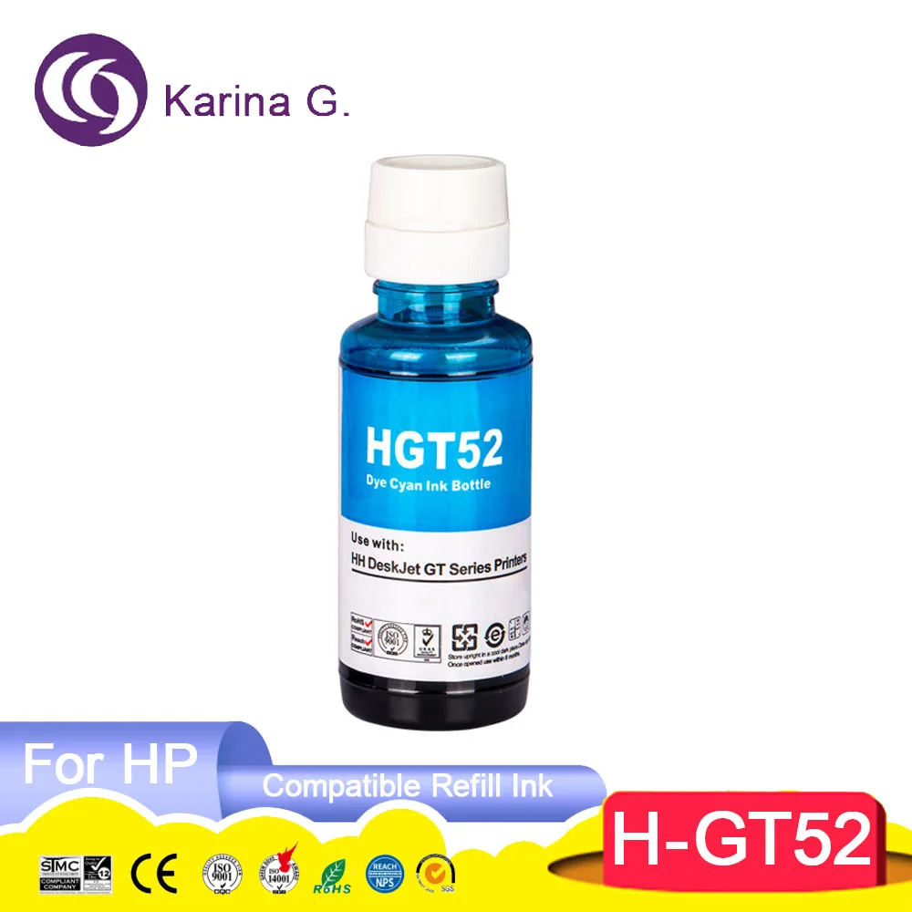 GT52 GT53 GT53XL Premium Color Compatible Refill Inkjet Ink for Ink Tank 319/41