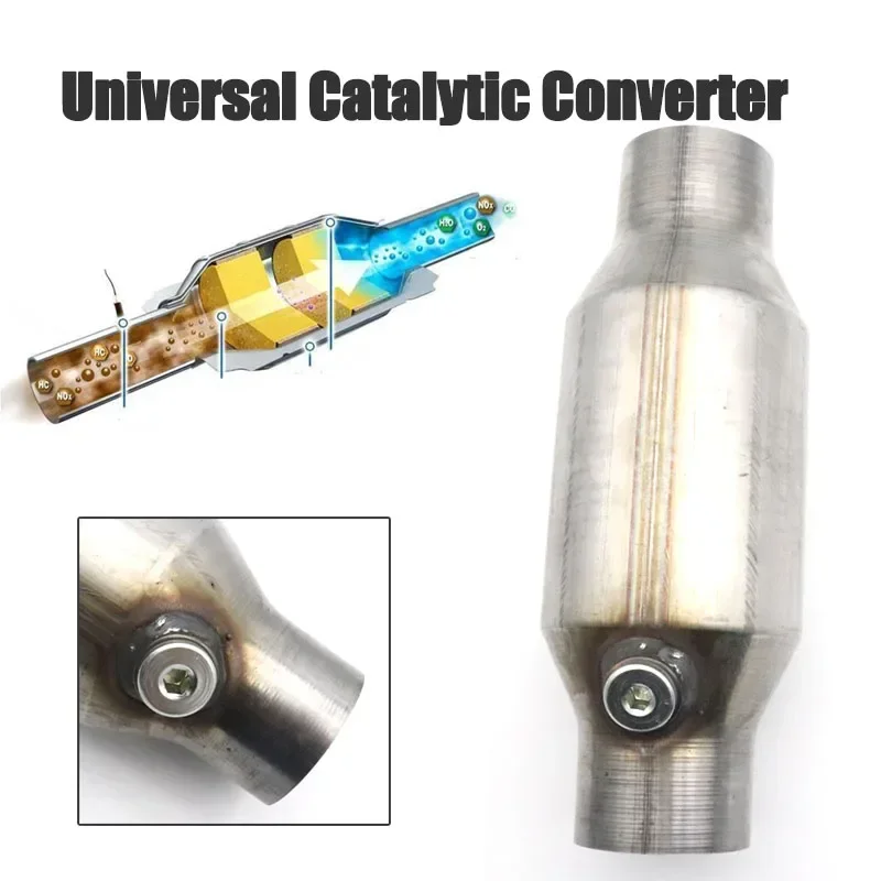 2 2.25 2.5 3 Universal Catalytic Converter 400 Cells High Flow Muffler Catalyst Converter catalytic converter