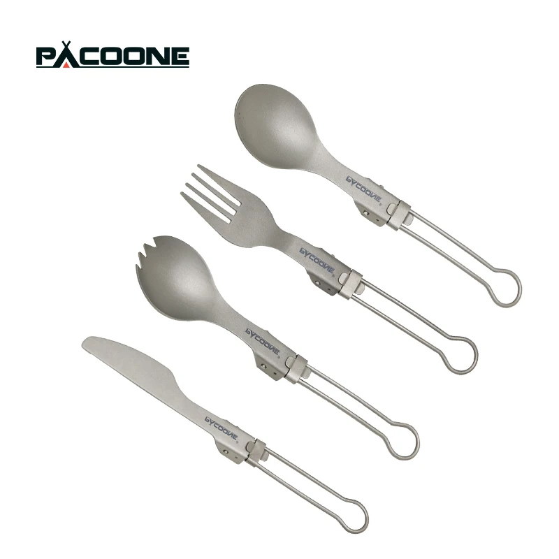 Tableware Set Camping Titanium Spork Spoon Outdoor Lightweight Fork
