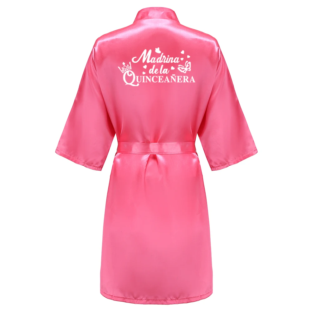 Mis15 Años Robe 15 Years Girl Birthday Party Robes Quinceanera Robe Mis XV Bathrobe Silkly Nightgown