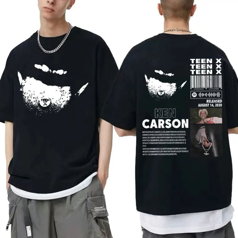 

Rapper Playboi Carti Ken Carson Teen X Music Album Graphic T Shirts Summer Men Hip Hop Oversized T-shirt Male Casual Streetwear