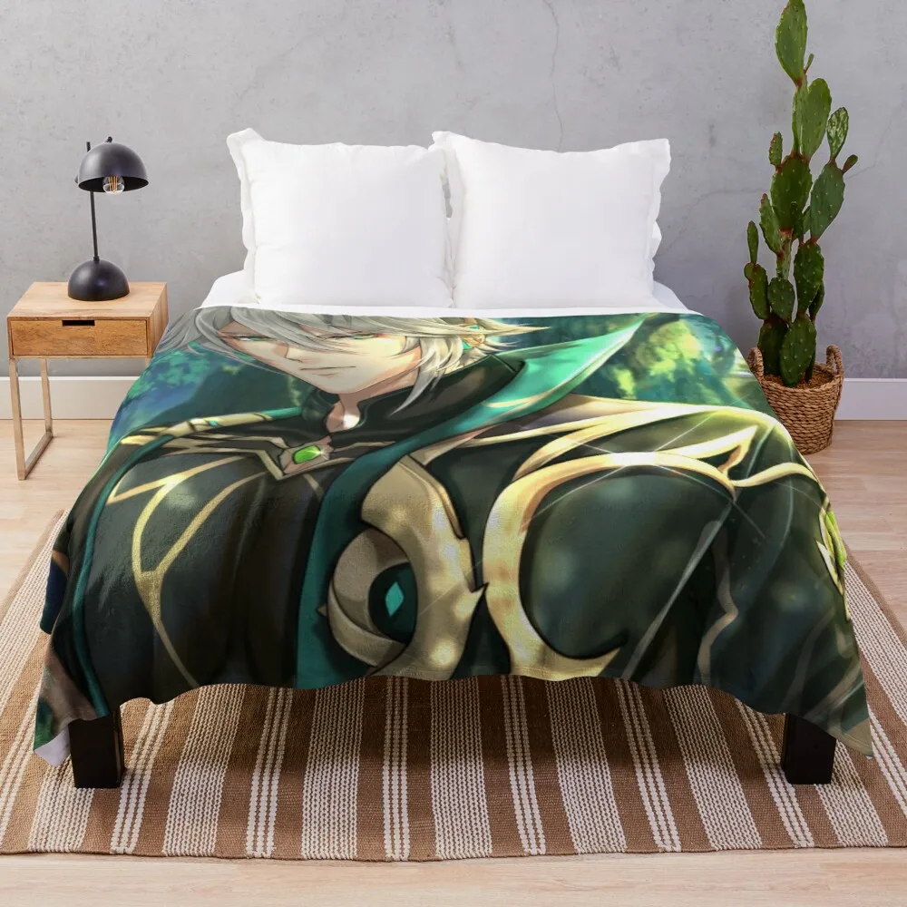 Genshin Impact Scaramouche -Fatui Blanket Flannel Fleece Warm Soft Throw  Blanket for Couch Sofa Bed Living Room50 X40 : : Home