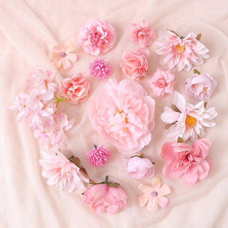 Rose künstliche Blumen Köpfe für zu Hause Raum dekor Hochzeit Hochzeit Dekoration gefälschte Blumen DIY Sammelalbum Geschenk box Zubehör – Detail 1