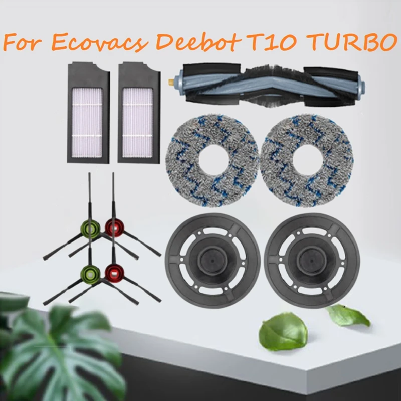 Promotion!11Pcs Replacement Parts For Ecovacs Deebot T10 TURBO Vacuum Cleaner Filter Main Side Brush Mop Cloth Household Cleanin |