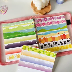 Ins coréens – bande décorative colorée en forme spéciale, nuages, arbres, herbe verte, fleur, Washi, papeterie pour compte à main, Diy bricolage, 5m 