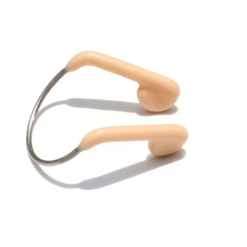 Durable No-Skid Soft Silicone Steel Wire Nose Clip for Swimming Diving Water Sports Nose Clip Skin Color Swimming Accessories