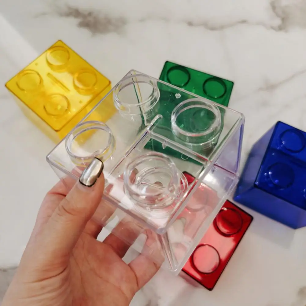 Coin Bank Convenient Stackable Plastic Transparent Toddler Piggy Bank Keep Tidy Building Block Design Kids Money Box For Gifts 3