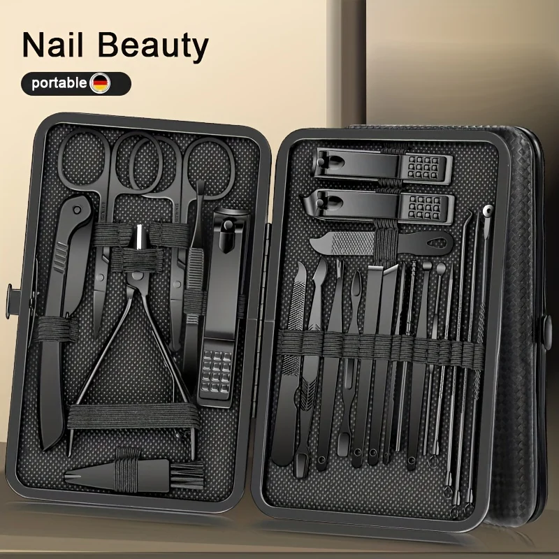 Manicure Cutters Nail Clipper Set 8-24 Pieces Household Stainless Steel Ear Spoon Pedicure Scissors Tool For Beauty