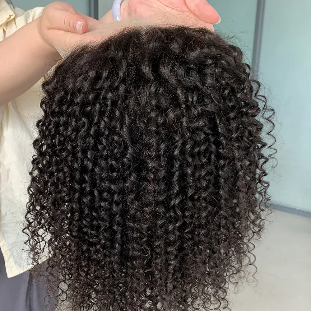 13x4 Lace Front Human Hair Wig Afro Kinky Curly Wigs Human Hair For Women Mongolian Glueless Lace Closure Wig 4X4 On Sale