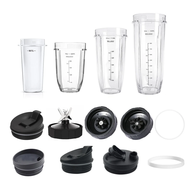 Behogar 160Z Blender Flat To-go Seal Cup Lid Replacement Part Accessories  for Nutri Ninja BL770 BL773CO BL810 BL820 BL830 - AliExpress