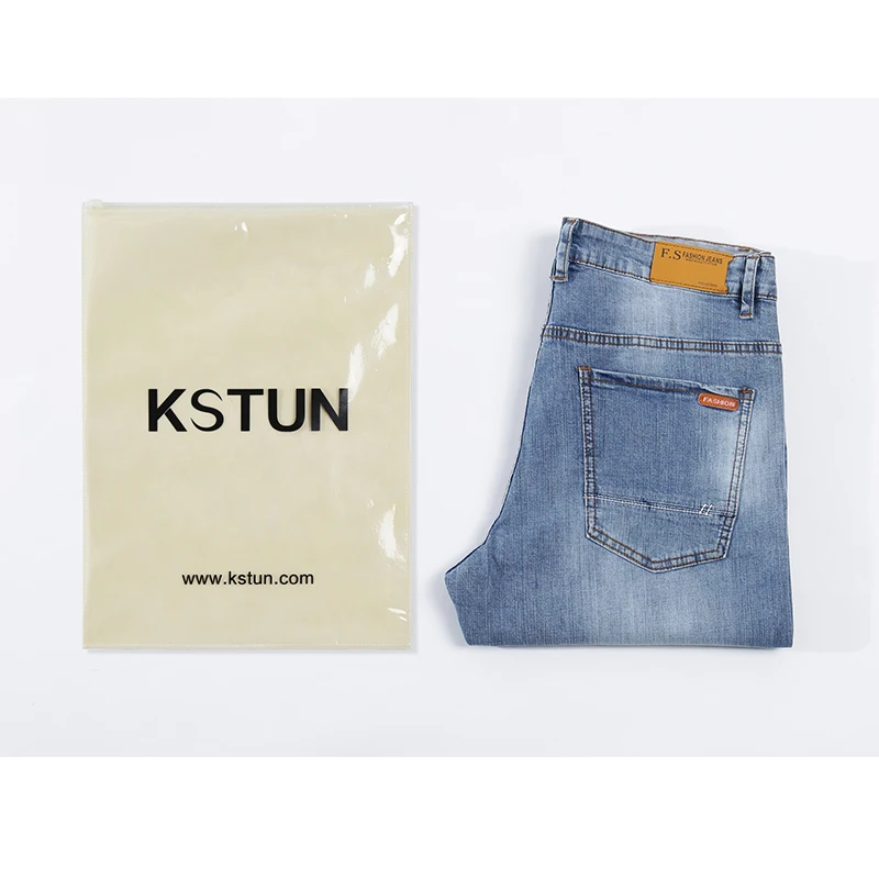 Man Jeans Brand 2024 Spring And Autumn Slim Straight Regular Cut Light Blue Stretch Fashoin Men's Clothing Male Long Trousers 6