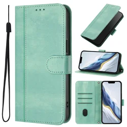 Vintage Leather Flip Wallet Phone Case - Premium Retro Design Cover for Realme 15T (Mint (YB - 016))