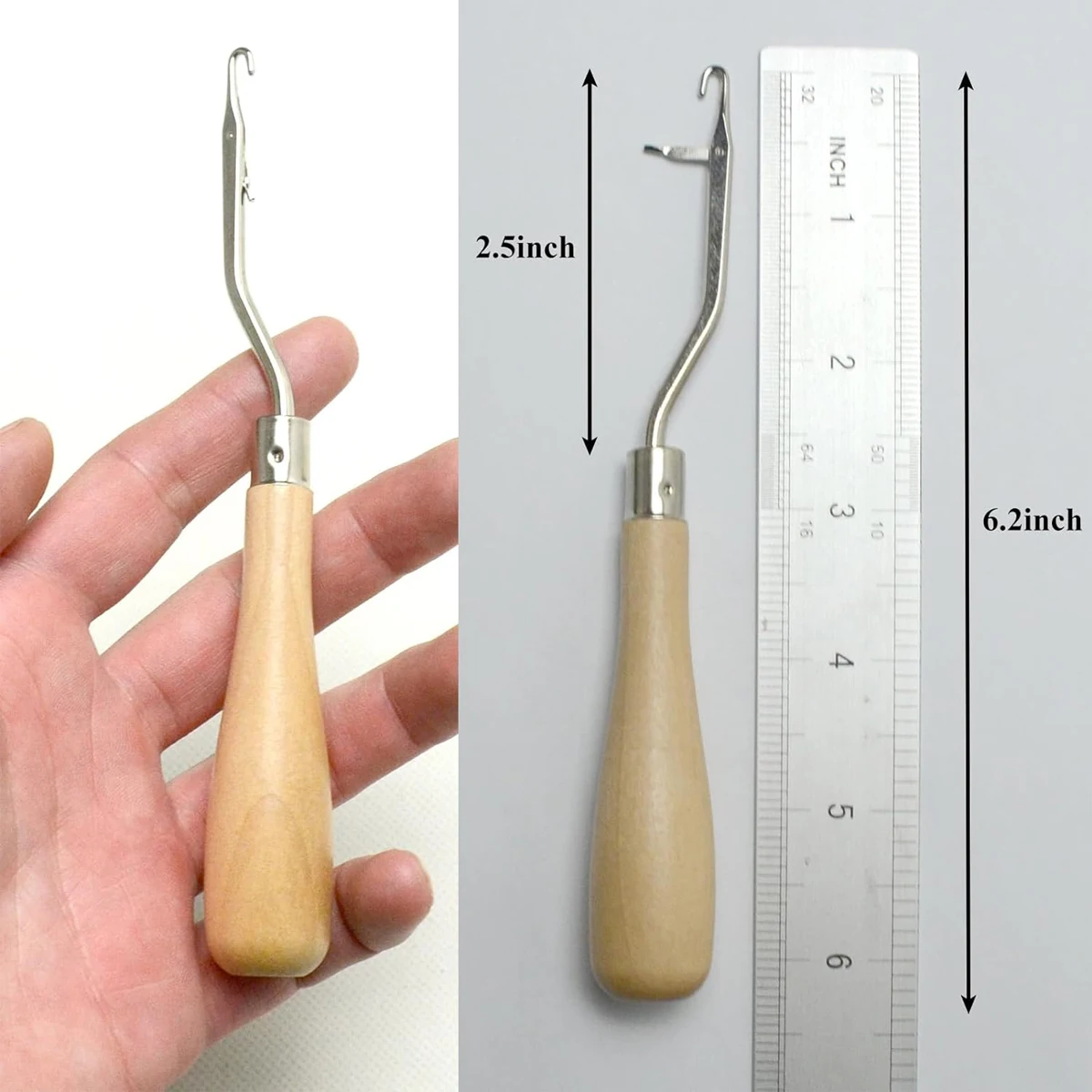 Crochet Hooks Hair Extensions Tool 5Pcs Bent Latch Hook Set Crochet Needle Dreadlocks Tool Knitting Crochet Hooks Hair Extensions Tool for Braiding