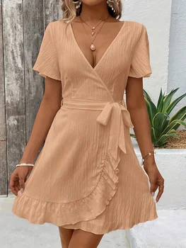 Women's Oversized Woven Dress Casual Bohemian Maxi Summer A-Line Long Dress with Pockets Full Length Clothing 1