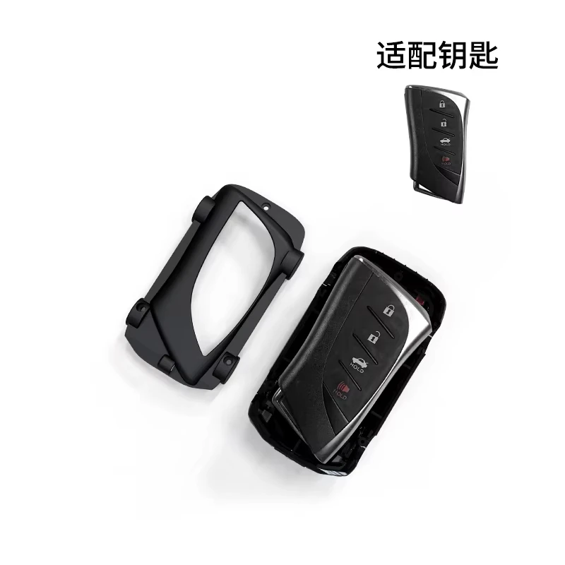 Funda Para Llave Lexus LBX, UX, NX, GX - Piel Sintética, 3 Botones, Negro/rosa, Incluye Llavero