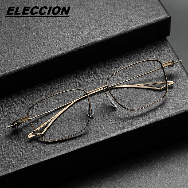 

ELECCION Japanese Brand Designer Titanium Glasses Frame Men Optical Full Rim Eyeglasses Myopia Spectacles Frame ACT-TEN