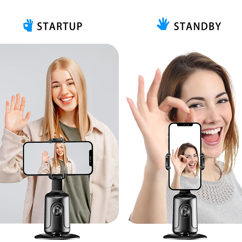 Auto Tracking Phone Holder Auto Face Tracking 360 Rotation Fast Face & Object Cameraman Robot