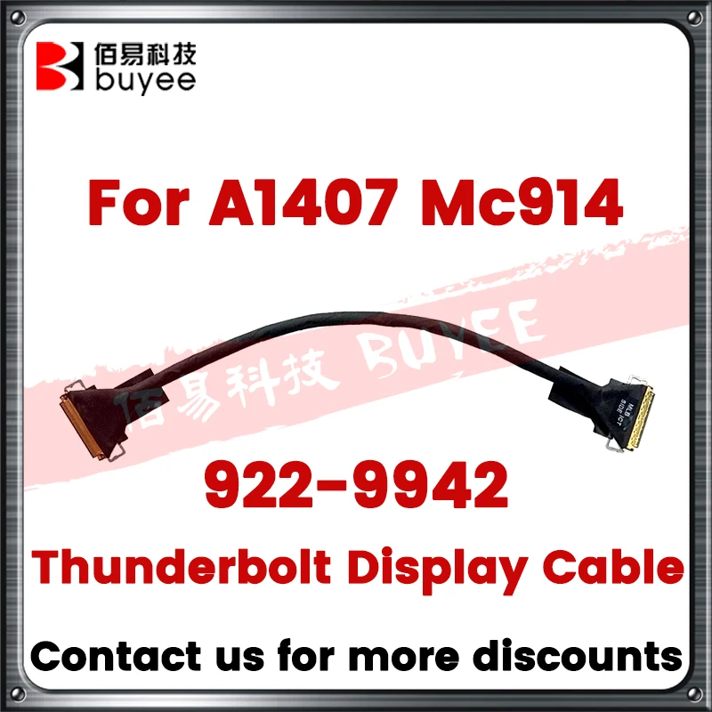 

Original Used 922-9942 For Apple A1407 Mc914 27" Thunderbolt Display Cable LVDS LED LCD Screen Display Port Flex Cable Replace